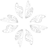 UNICRAFTALE 8pcs 2 Styles Butterfly Wings Pendants Stainless Stee Pendants Laser Cut Elf Fairy Wings Charms Fine Carving Wings Pendants 45/49mm Long Women Necklace Pendants for DIY Jewelry Making