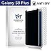EURPMASK [ Privacy Filter ][ Case Friendly Tempered Glass Galaxy S8 Plus / S8+ (6.2”) Screen Protector,[Bubble Free][Easy Install][Anti-Spy] with A Free Carbon Fiber Back Cover
