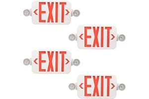 Ciata 4 Pack Emergency Exit Lights with Battery Backup - High Visibility Fire Exit Signs - Universal Emergency Lights for Business or Residential - Rechargeable Exit Sign Battery Included