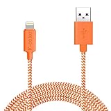 Lightning Cable, 6 Ft iPhone 6S Charger F-color Long Apple MFI Certified Nylon Braided Lightning to USB Cable for iPhone 6S 6 Plus 5S 5C 5 iPhone SE 2016, iPad Air 2 3 Mini 2 3 4 iPad Pro Orange