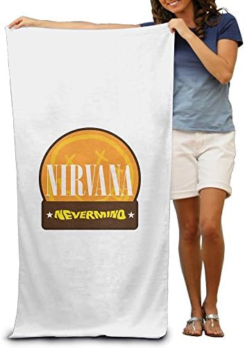 Uotis USA Rock Band Nevermind Logo Beach Towel Pool Towel Bath Towel For Adults 31.5*51.2 Inches