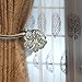Nanami Chic One Pair Curtain Clips Attraction Appliance Curtain Buckle Magnetic Tieback Creative Diamond Curtain Bind (Sliver One)