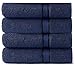 COTTON CRAFT Ultra Soft Bath Towels - 4 Pack Extra Large Bath Towels - Oversized 30x54 - Absorbent Everyday Luxury Hotel Spa Gym Shower Beach Pool Camp Dorm - 100% Cotton - 580 GSM - Navy