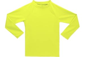 KAKU NANU Long Sleeve Rash Guard Boy Kids UPF 50+ Swim Shirts