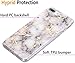 Spevert iPhone 7 Plus Case,iPhone 8 Plus Case,Marble Pattern Hybrid Hard Back Soft TPU Raised Edge Ultra-Thin Shock Absorption Protective Case for iPhone 7 Plus/iPhone 8 Plus - White