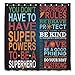 Riyidecor Quotes Shower Curtain Educational Positive Inspirational Motivational Rules Superhero Black Kids Bathroom Decor Fabric Panel 72x72 Inch Waterproof Polyester 12 Pack Shower Hooks