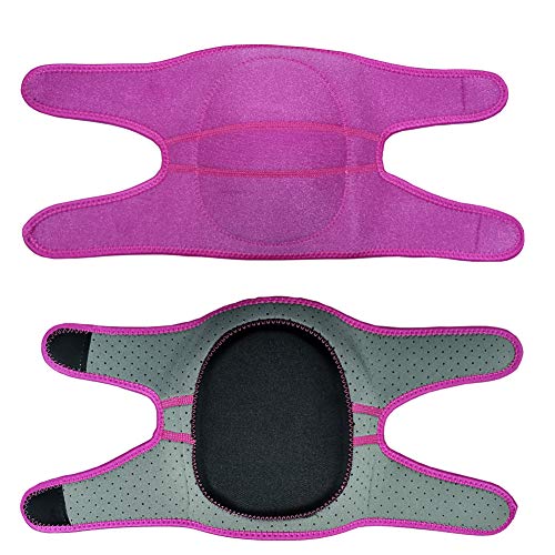 BeGrit Genouillères Rembourrage en Mousse Genouillere Sport Danse avec Souple Respirante Antidérapant Respirante Protection Genou pour Travailler Gardening Arthrite Tennis Ballet Danse Yoga Rose