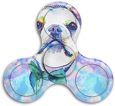 Fidget Spinner Funny Watercolor French Bulldogs Tri-Spinner Fidget Toys For Adult And Kids