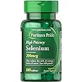 Puritans Pride Selenium 200 mcg Tablets, 100 Count