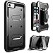 iPhone 7 Case, SOPKASE Heavy Duty Protection with Full-Coverage Screen Protector,Dual Layer Full-body Rugged Combo Locking Swivel Belt Clip Holster Cover with Kickstand for Apple iPhone 7 (2016)