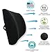 Trusted XL Back Lumbar Support Pillow - Won't Flatten 100% Pure Memory Foam - Posture Cushion Pain Relief for Office, Car, Home, Travel - Removable Attach Anywhere Extendable Straps (Black)