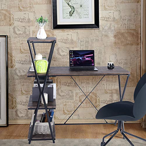 5 GreenForest+Bookshelf+Industrial+Computer+Workstation