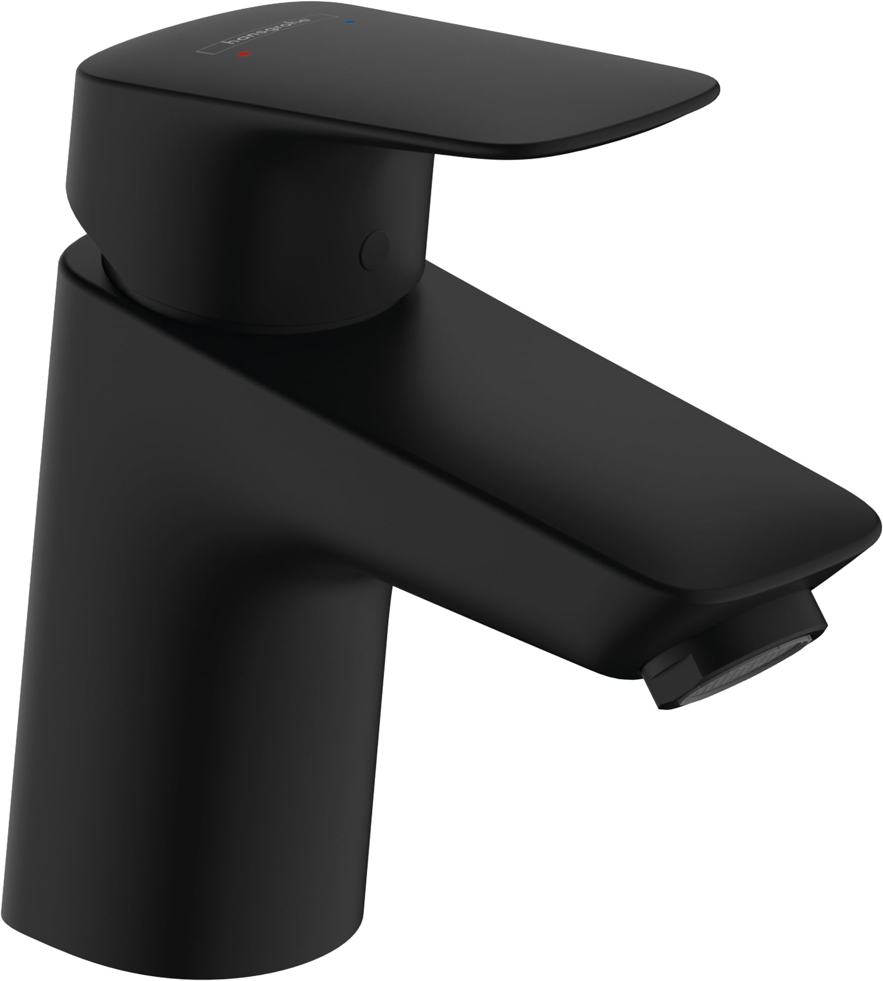 hansgrohe Logis - Bathroom tap with pop-up Waste Set, Bathroom Sink Water tap with spout Height 70mm, Bathroom Mixer tap Water-Saving (EcoSmart), matt Black, 71070670