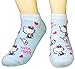 JJMax Women's Hello Kitty Cute Cotton Blend Ankle Socks Set (Milk Kitty)