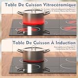 NOXTON Ceramic Hob 4 Zone Built-in 60cm Touch Control Black Glass view 3