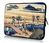 17 inch Rikki KnightTM Katsushika Hokusai Art Nakahara in the Sagami Province Design Laptop Sleeve