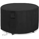 Jungda Patio Furniture Covers Round, 48 Inch Outdoor Round Table Cover Waterproof, Patio Furniture Cover for All Weather Resistant - 48 x 28 Inch
