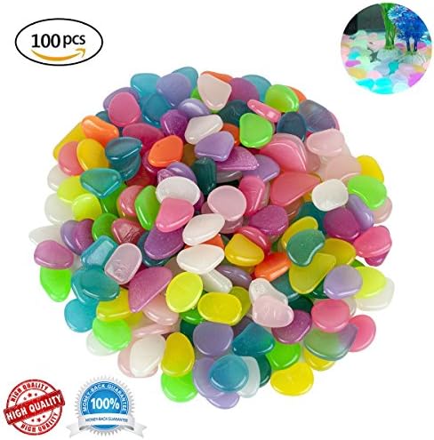 OLD WOOD Glowing Stones,Exudes Beautiful Light Garden Pebbles, The Most Bright Outdoor Garden Glowing Pebbles, Perfect for Fish Tank, Aquarium Driveway and Walkways Decor Colorful