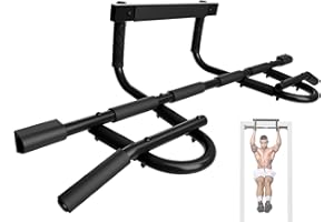 Yes4All Heavy Duty Wall Mounted Pull Up Bar, Over Door Pull Up Bar for Doorway, Multi Grip Chin Up Bar, Sturdy Strength Training Bars & Durable Gym Bar for Home Exercise