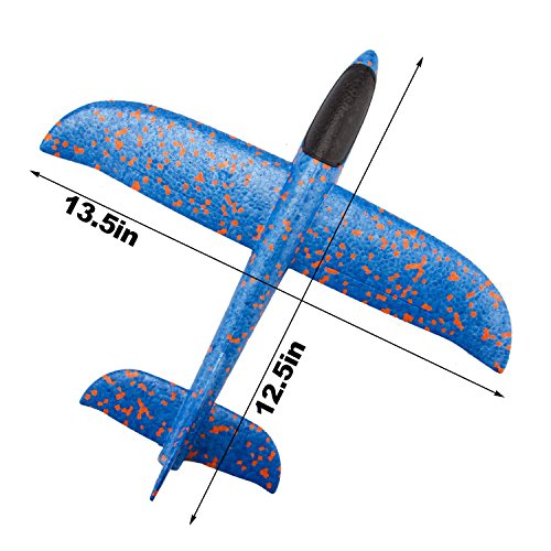 LOFEE Beach Toys for Kid 3 4 5 Year Old, Model Foam Airplane Toy for Boy 6 7 8 Year Old Birthday Present for 3-8 Year Old Boy-Girl Blue - Thumbnail 3
