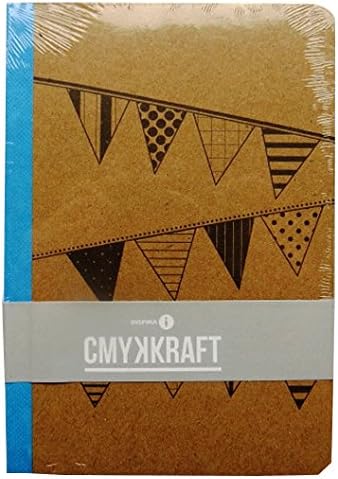 A6 Casebound Quality Notebook - CMYKKRAFT Flags - 160 Pages - Ruled - Size - 5.9 X 4.4
