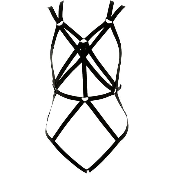 Arnés Corporal Para Mujer - Lencería De Malla, Estilo Punk/Festival, Talla Grande, Elástico