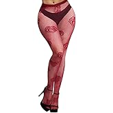 Benefeet Sox Womens Girls Fishnets Heart Patterned Fishnet Stockings Sexy Fishnet Tights Hollow Out High Waist Pantyhose