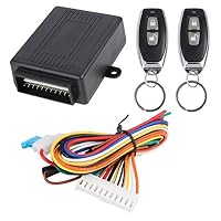 X AUTOHAUX Universal Car Remote Central Kit Door Lock Vehicle Keyless Entry System DC 12V