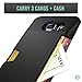 Galaxy S6 Edge Wallet Case - Vault Slim Wallet - Ultra Slim Protective Credit Card ID Cover (Silk) - Black Onyx