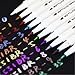 Metallic Marker Pens,Soft Brush Tip Pens,Set of 10 Colors