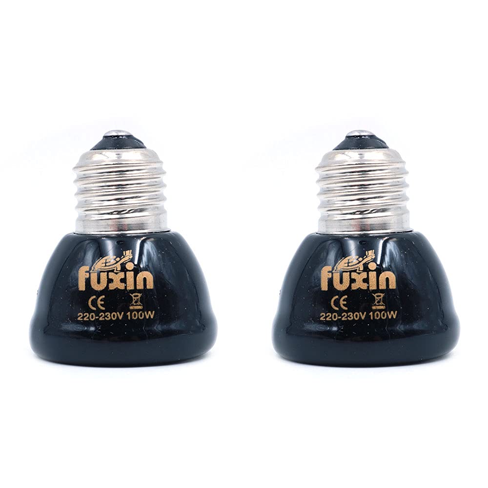 ANCLLO E27 Bulb Far Infrared Ceramic Pet Heating Lamp for Lizard Fruit Spider Reptile Box Warmer Bulbs 100W