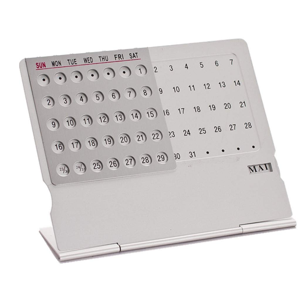 Perpetual Desktop Monthly Calendar Manual Setting Repeatedly Use for 100 Years