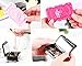 Keyzone Lovely Fake Eyelashes Earrings Necklace Container Rose Jewelry Box Mirror Storage