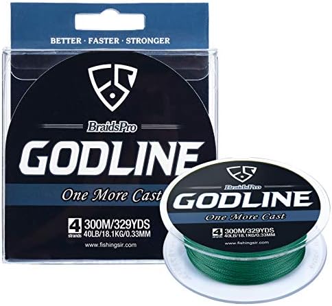 FISHINGSIR GODLINE Braided Fishing Line - Super Power Braid Lines - Abrasion Resistant Superline, 150-1094 Yds, 8-120LB