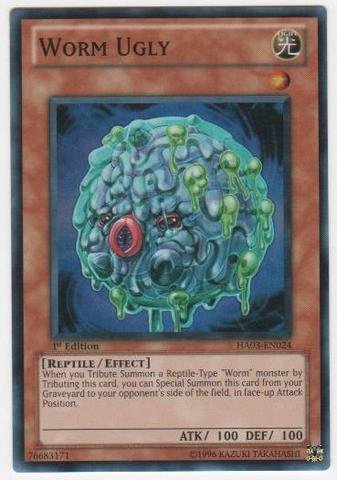 Yu-Gi-Oh! - Worm Ugly (HA03-EN024) - Hidden Arsenal 3 - 1st Edition - Super Rare