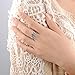 Mytys Ball Rings for Women Cluster Cubic Zirconia 18K Gold Plated Gold Silver Color Statement Dome Ring (Black, 6)
