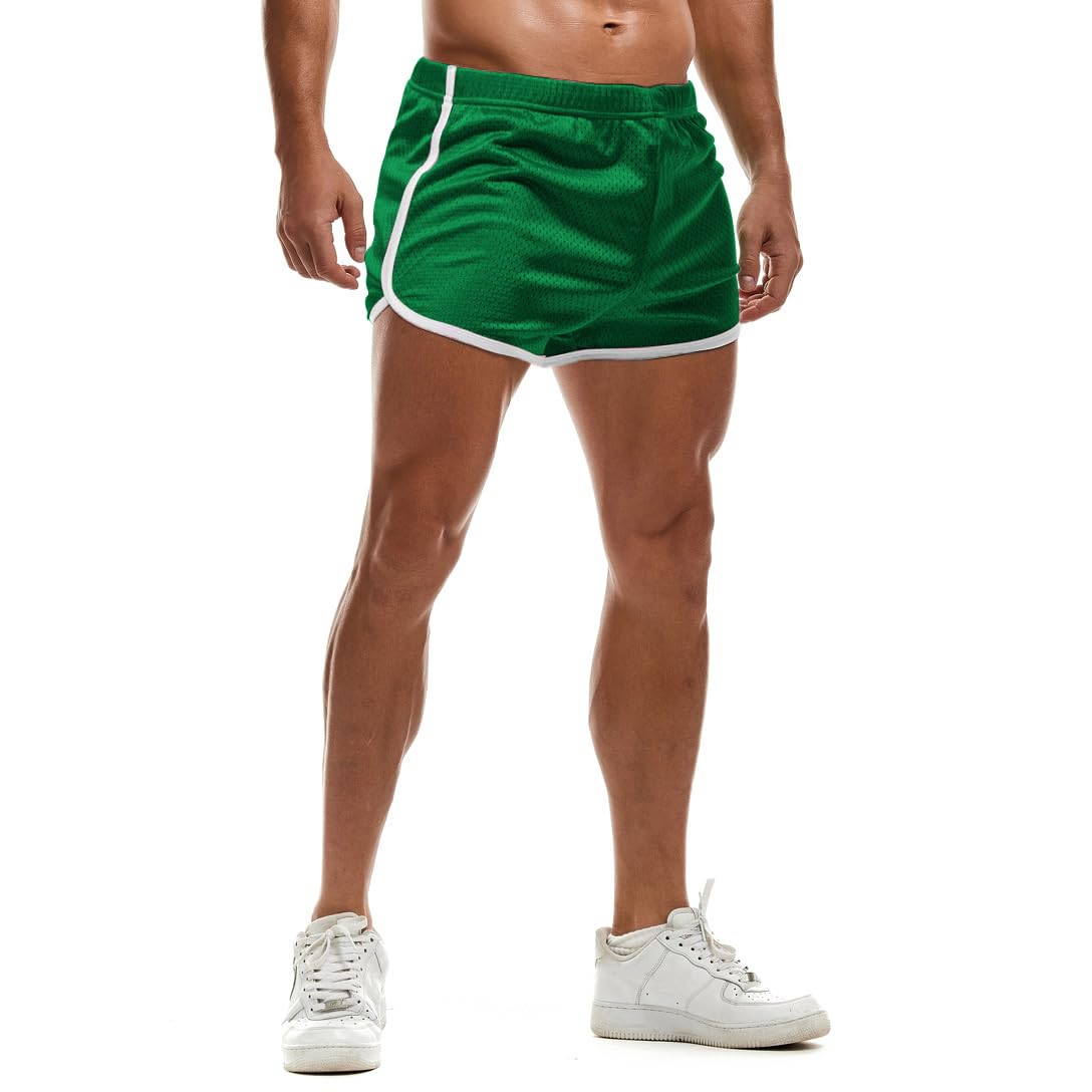 Photo 1 of AIMPACT Mens Gym Workout Shorts 3 Inch Mesh Lounge Athletic Running Short Shorts for Men(DarkGreen XXL)