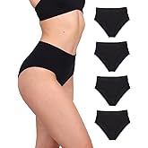 La Coochie Organic Cotton High Rise Brief Underwear, 4 Pack