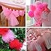 Supla 4 Colors Valentine's Day Tulle Rolls White Pink Red Fuchsia Tulle Fabric Ribbon Tulle Netting Rolls Spool - 6