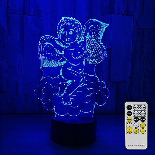 NINE SQUARE EGOU Night Lights for Kids Angel Decorations 7 Colors Change with Remote Baby Night Light Beside Lamp Kids Lamp Children's Night Lights As a Gift Idea for Girls and Boys