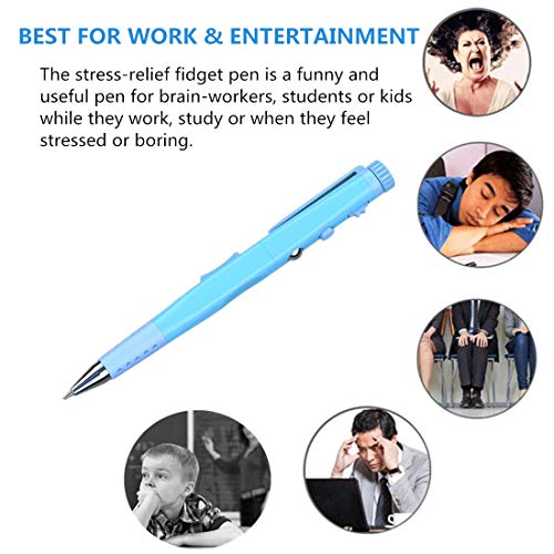 Remall Fidget Pens for Stress Relief, Black Ink Ballpoint Pens with 10