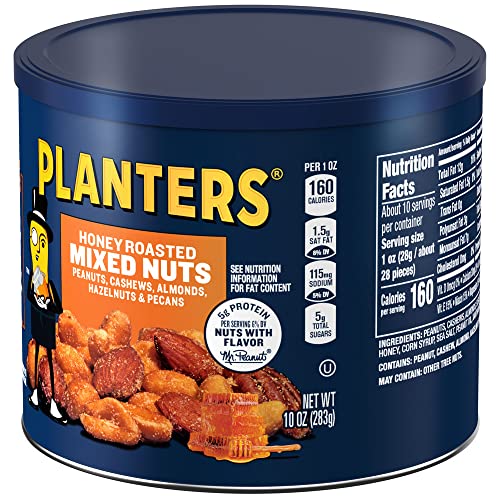 Planters Honey Roasted Mixed Nuts, 10.0 oz Canister (Pack of 4) Pricepulse