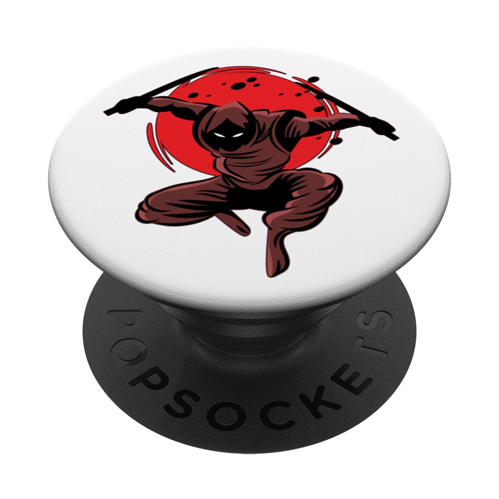 Cool Ninja Flying to Sky PopSockets Swappable PopGrip