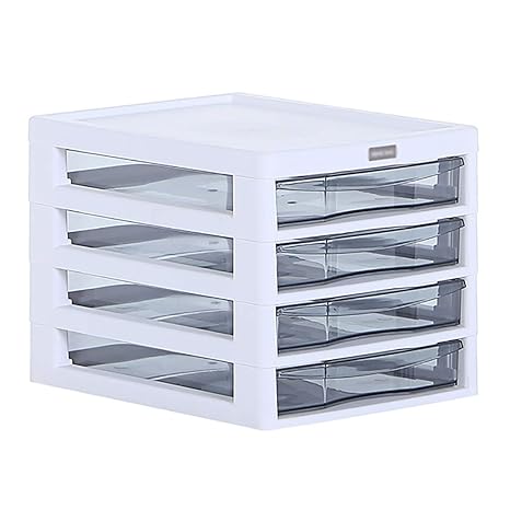 Wsnbb 4 Layer File Cabinet Plastic Storage Box Drawer A4 Paper
