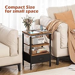 SUPERJARE Nightstand Set of 2, Bed Side Tables with