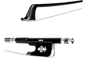 Viotti Carbon Fiber Cello Bow, Hand Crafted by Professional Bow Makers, Strong, Stiff & Well Balanced, Made with Mongolian Horse Hair, For Cellist of All Skill Levels