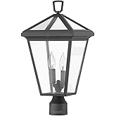 Hinkley Alford Place 20.25-Inch Two Light Post Mount Lantern, Die Cast Aluminum Frame, Sealed Clear Glass, 12V Low Voltage LE