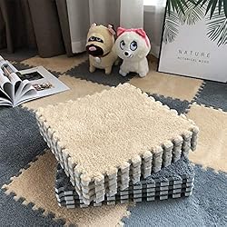 easycustomerlee 12pcs Interlocking Carpet Shaggy