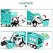 duturpo 1/43 Scale Diecast Collectible Waste Management Truck with Trash Bin, Metal Recycling Garbage Truck Toys for Kids (Green)