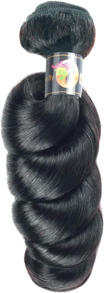 Loose Wave 1 Bundle Deal 9A Real Virgin Raw Curly Human Hair Unprocessed Wavy Extension Natural Color (20 Inch)